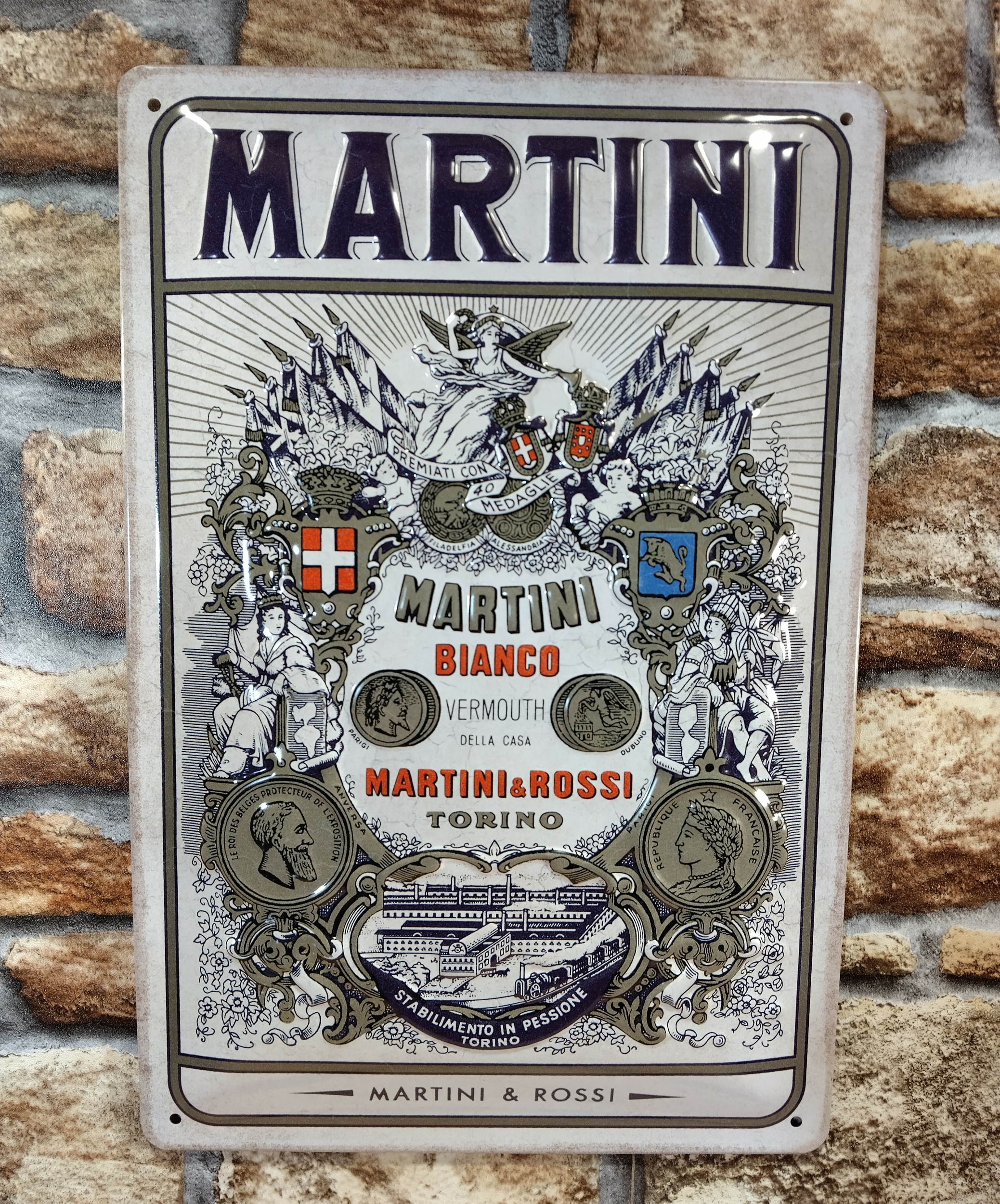 plaque publicitaire martini bianco