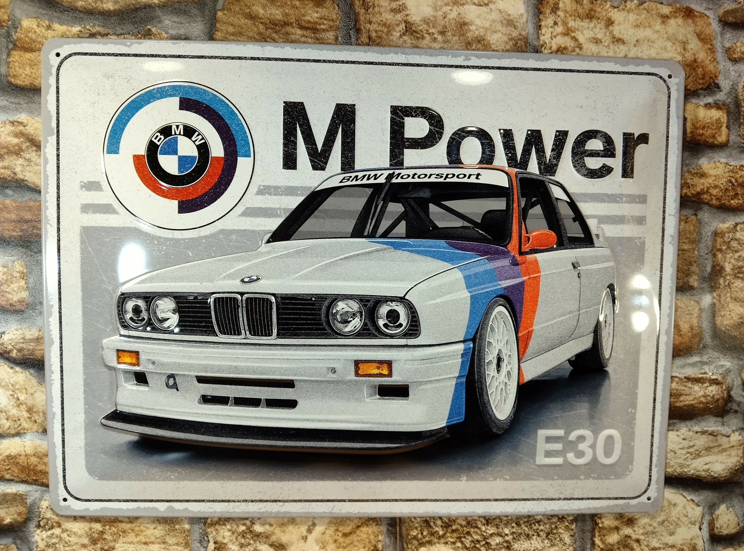 Plaque BMW Motorsport M power E30 - Garage/Atelier/Les plaques