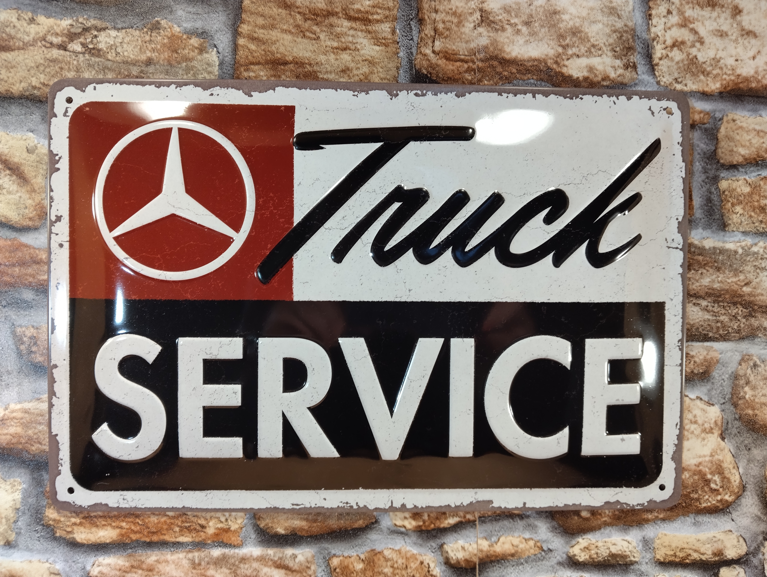 plaque déco mercedes truck service