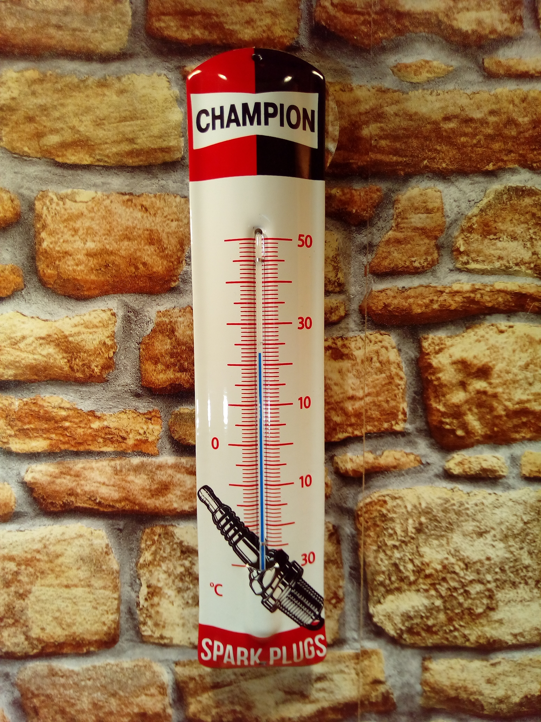 thermomètre émaillé champion publicitaire