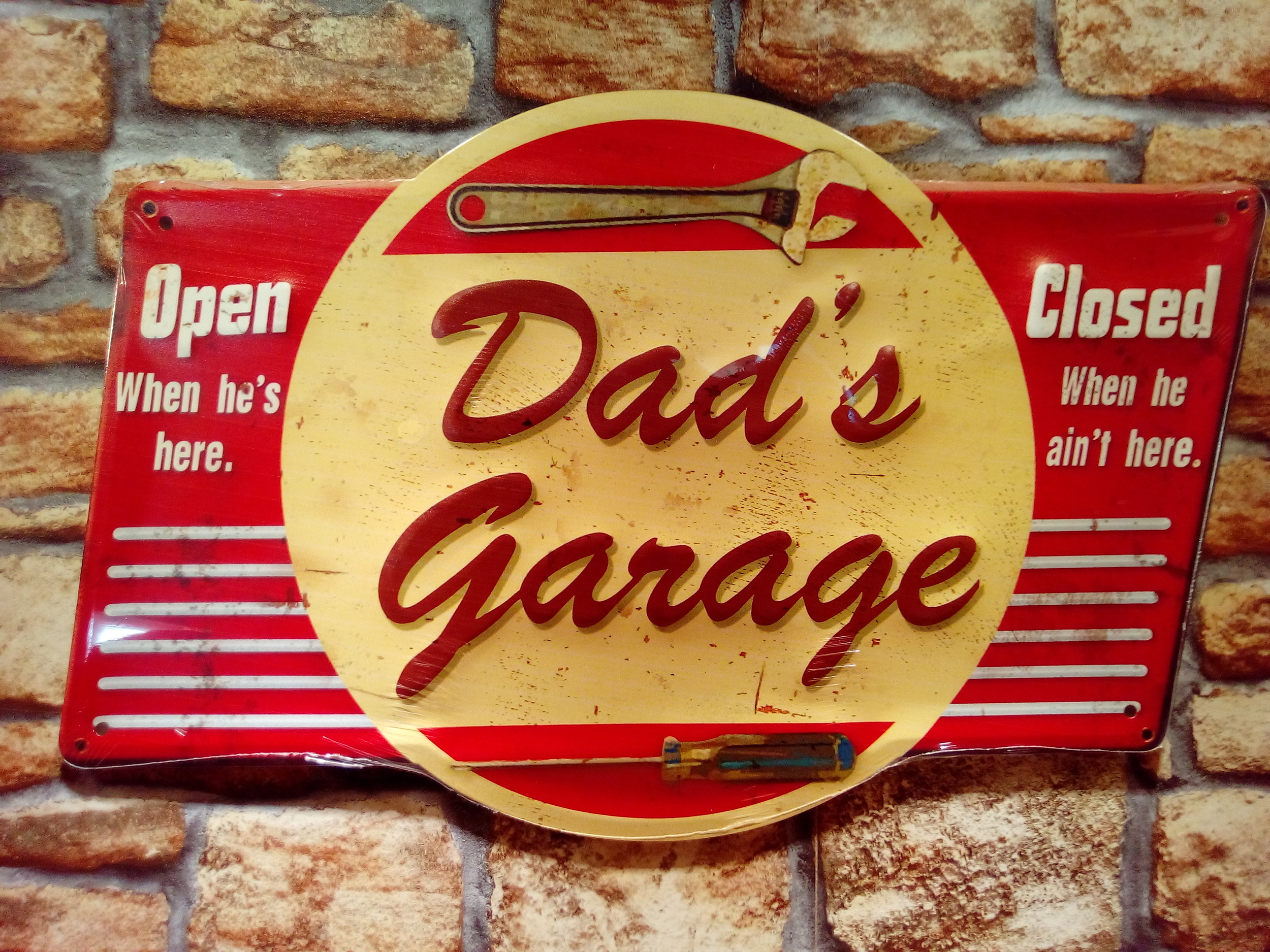 plaque déco américaine dads garage