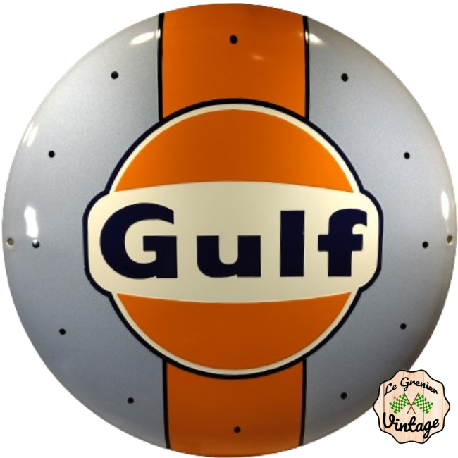 plaque métal émaillé Gulf racing
