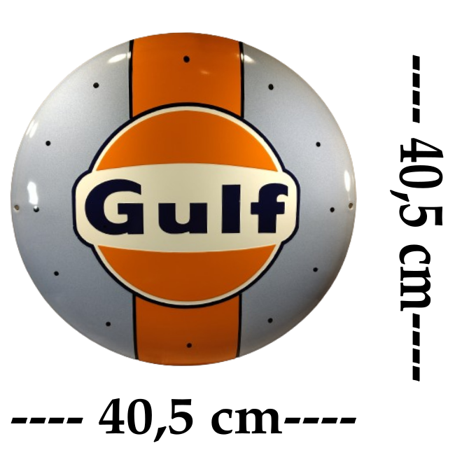 plaque émaillée logo gulf racing