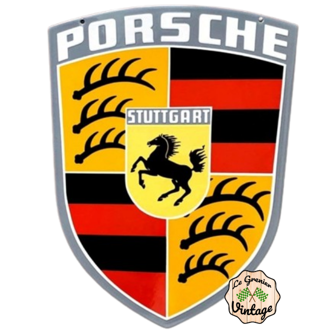 Plaque émaillée Porsche