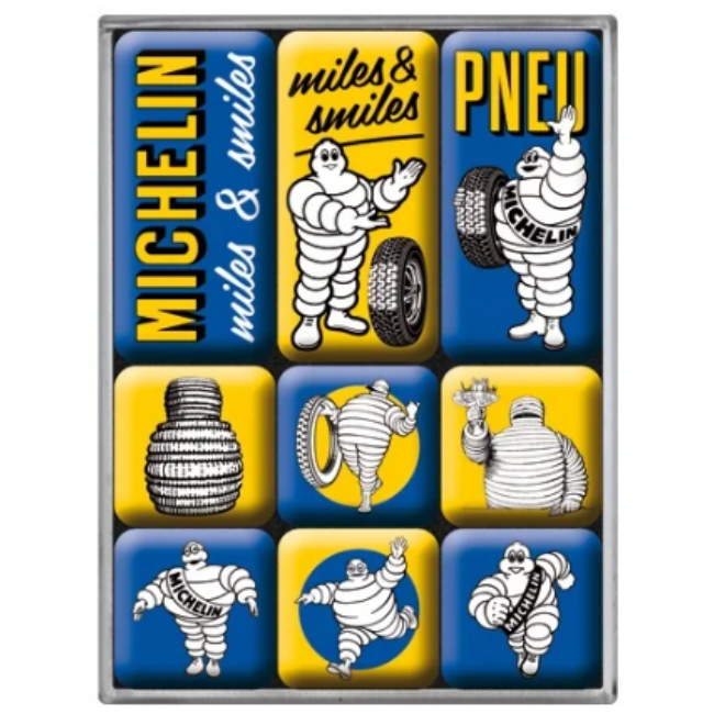 Lot de 9 magnets Michelin