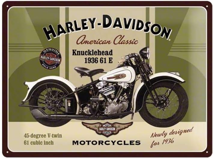 Plaque Harley Davidson Knucklehead 1936