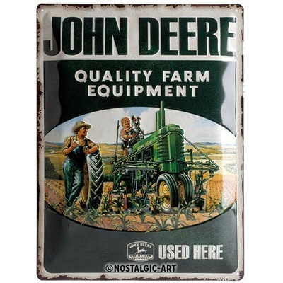 plaque John Deere farm équipement 30 x 40