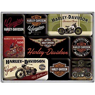 Lot de 9 magnets Harley