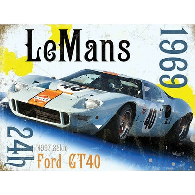 plaque métal Le Mans 1969 ford gt 40