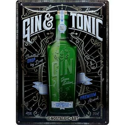 Plaque métal Gin tonic Green Edition 30 x 40