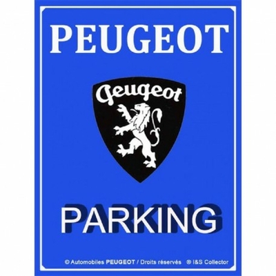 Plaque Peugeot parking 20x30