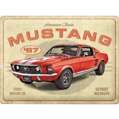 Plaque métal Ford Mustang