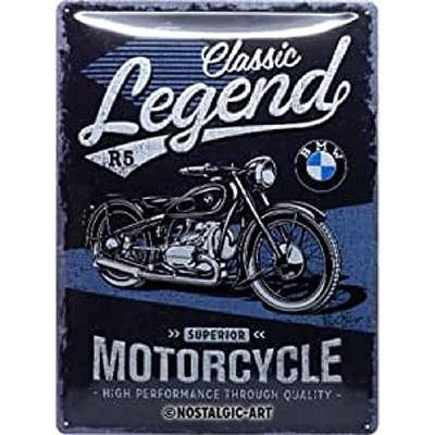 Plaque BMW moto legends 30 x 40