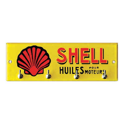 Accroche-clés émaillé Shell
