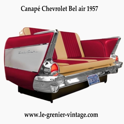 Canapé vintage Chevrolet bel air ruby