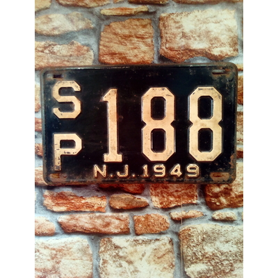 authentique plaque d'immatriculation américaine 1949