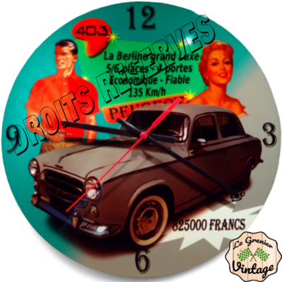 horloge peugeot 403 rétro