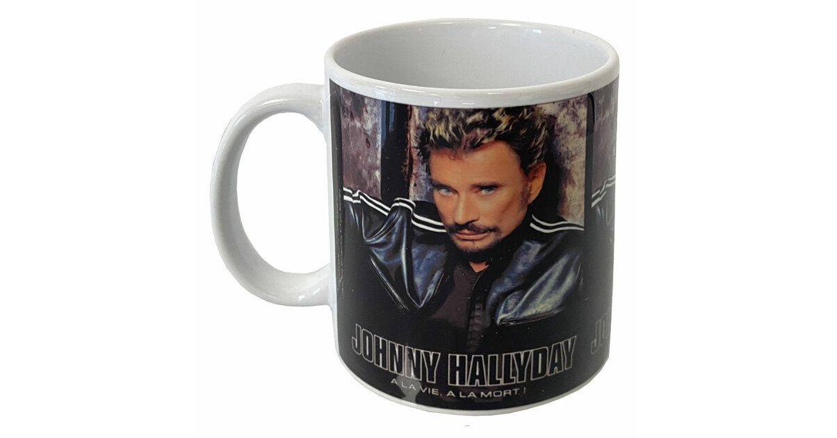 Mug Johnny Hallyday – Blanc – Collection Fan – Mug Collector