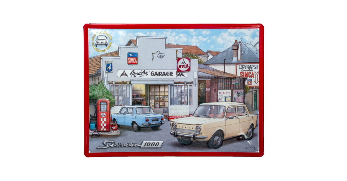 Plaque Simca 1100 LX - Garage/Atelier/Les plaques publicitaires - le