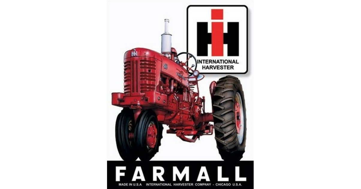 Plaque Métal Personnalisée - Forever Red Farmall Tractor - 20,3 X 30,5 Cm - Décoration Intérieure
