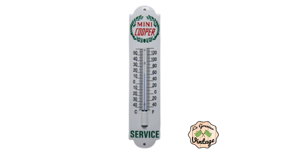 Thermomètre émaillé petit garçon extérieur décoratif vintage