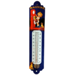 thermomètre métal bombé collection maizena retro vintage