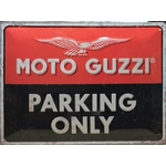 plaque moto guzzi parking metal vintage