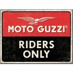 magnet 8 x 6 cm moto guzzi riders only