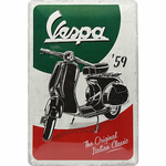 plaque vintage nostalgic vespa