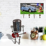 accroche-clés mural citroen 2cv bleue