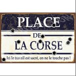 plaque métal humoristique place de la Corse 20x30