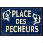 plaque métal place des pecheurs 20x30