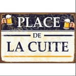 plaque métal place de la cuite 20x30