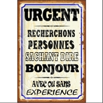 urgent bonjour 20x30