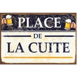 plaque métal place de la cuite 20x30