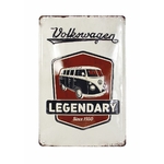 plaque métal vw combi legendary