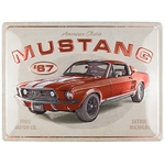 plaque métal ford mustang édition limitée metallic