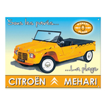 plaque métal citroen méhari plage