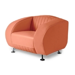canapé rétro Delucas orange 50's