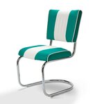 chaise de bureau en vinyle rétro prospect vert petrol