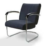 chaise tubulaire rétro pullman dark navy