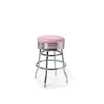 tabouret de bar palace 66wp chromé rose lilas