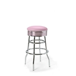 tabouret de bar chromé palace 77wp rose lilas