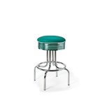tabouret Airline 66Wp chromé vert petrol