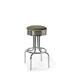tabouret de bar pivotant chromé Airline 77WP vert army