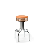 tabouret de bar chromé Airline 77 WP orange