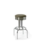 tabouret de bar chromé Airline 77mp vert army