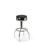 tabouret chromé rétro Comet Stacks 77cm noir