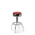 tabouret chromé comet stacks pivotant 77cm rouge