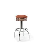 tabouret de bar 77cm chromé comet beige terra